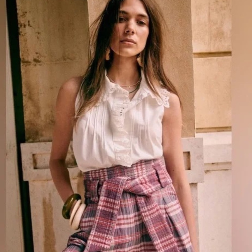 Sezane Florianne shirt in Ecru